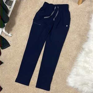 FIGS Womens High Waisted Yola Skinny Scrub Pants in NAVY XXS Petite!